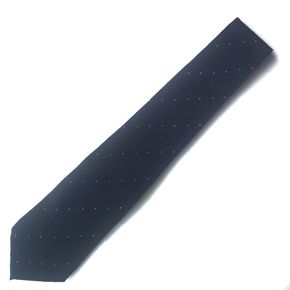 PRIMA ITALY Silk Tie Hand-sewn Navy with Multicolor Microdots - Picture 2 of 11